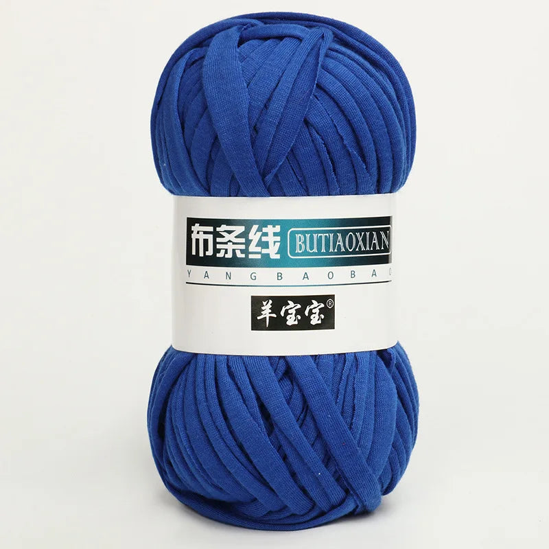 100g T Shirt Knitting Yarn For Crochet Bag Hat Slippers Coaster Blanket Thread Soft Polyester Woven Yarn Thick Soft Cloth Yarn