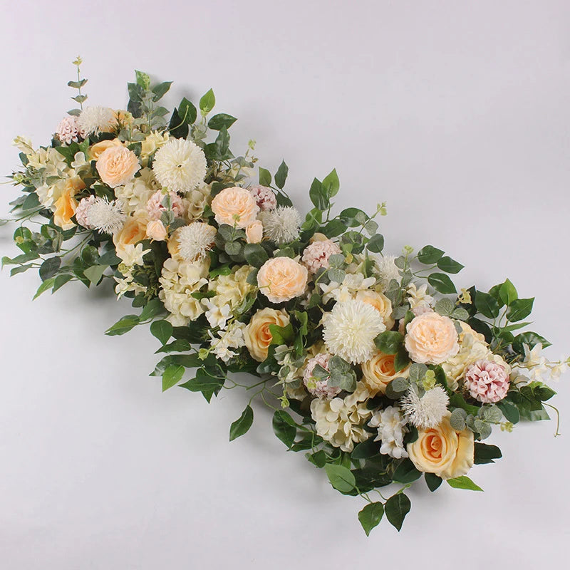 50/100cm DIY Wedding Flower Wall Decoration Arrangement Supplies Silk Peonies Rose Artificial Floral Row Decor Wed Arch Backdrop