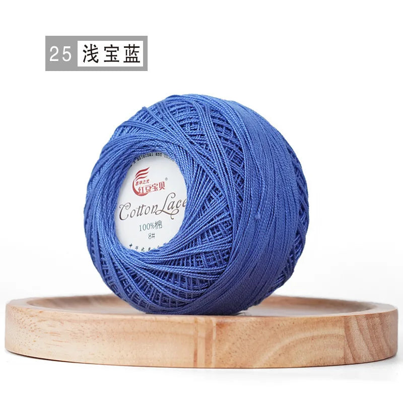 Pure Cotton Lace Thread Shiny Lin Yarn Handmade DIY Crochet Thread Combed Spun Yarn Knitting Crochet Handweaving Yarn