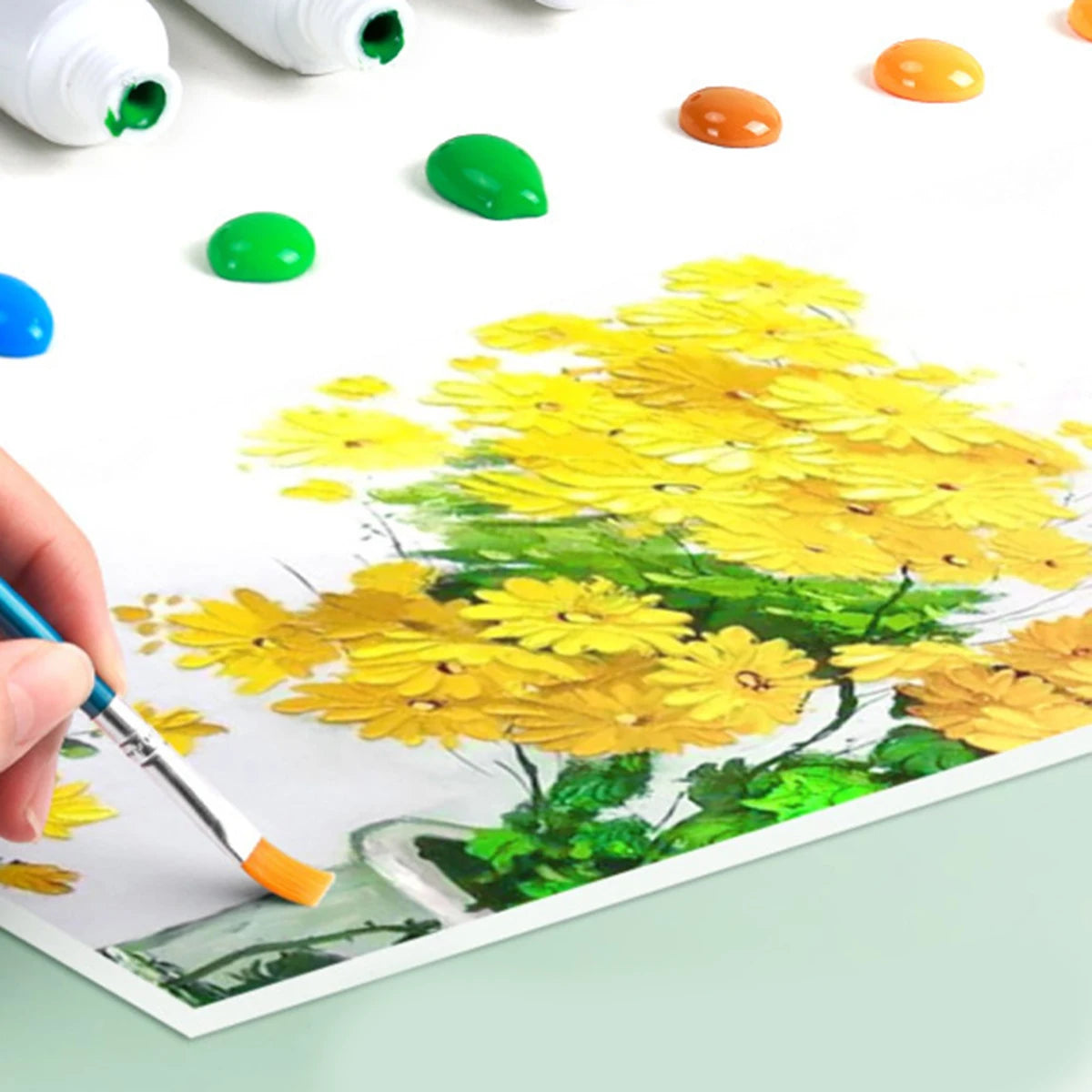 Acrylic Paint Set 12/18/24/36 Colors,12ml Acrylic Painting Kit For Paper,Wood,Canvas,Rock,Ceramic,Clothes,DIY