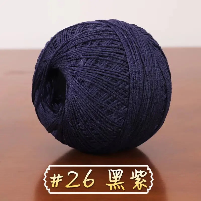 6-Strand Cotton Linen Lace Yarn Handmade Crochet Thread Medium Fine Hooking DIY Material Kit Children's Sweater Crochet Needl...