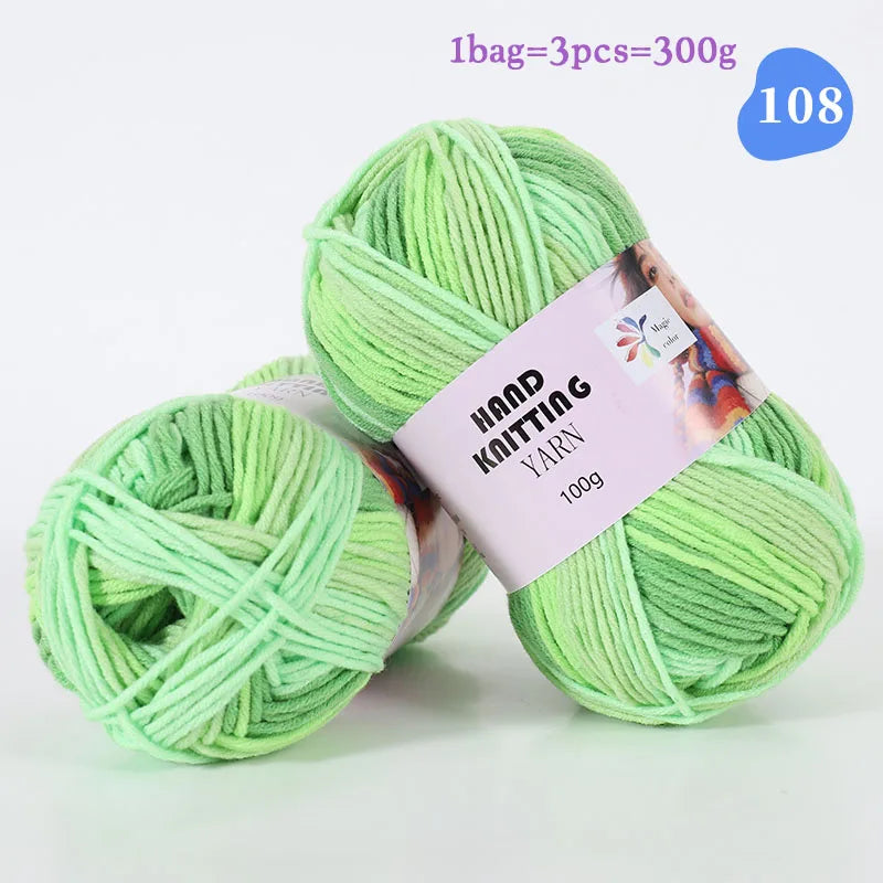 7-Strand Yarn, Multi-Colored Gradient Yarn