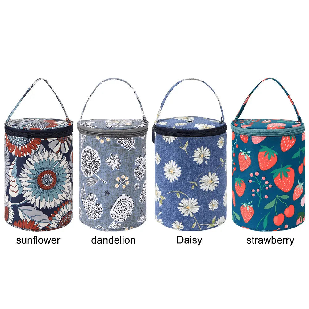 Knitting Crochet Bag Large Capacity Sewing Needles Handbag Oxford Cloth Knitting Needles Tote Organizer for Crocheting DIY Craft