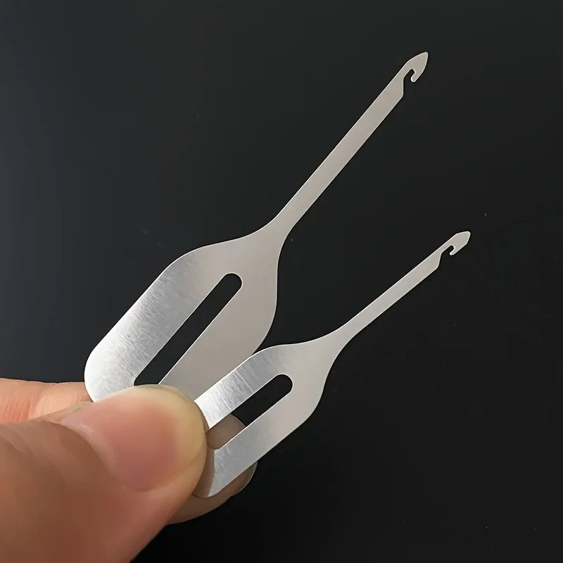 4 Pieces of Stainless Steel Quick Threading Machine Embroidery Sewing Accessories DIY Hand Woven Cross Stitch Threading Tool