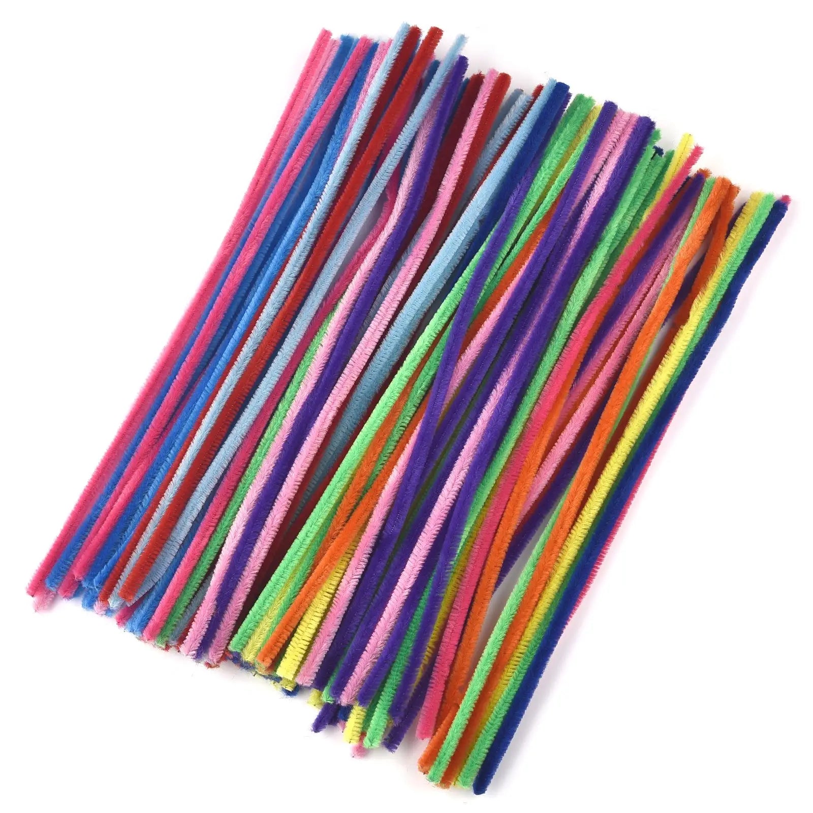 100pcs Chenille Stems Toys DIY Strips Twist Bar Anvil Wire Craft Pipe Creative Hobby Children Plush Stick Chenille Sticks ﻿