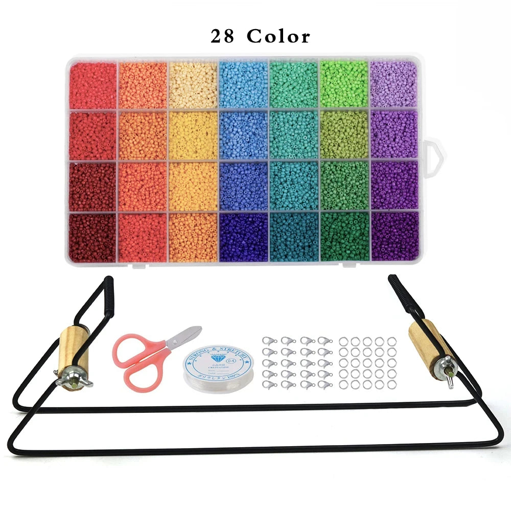 Creative Metal Bead Loom Kit Weaving Beading Loom for Jewelry Bracelet DIY Knitting Machine Handmade Beads Knitting Tool