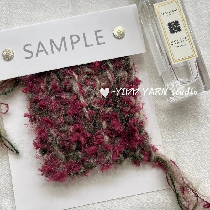 125g/roll Green Yarn Tricot Wool Blends Diy Hand Knitting Features Hand Mixed Plush Yarn Wool Ball Crochet Woven Hairpin Sweater