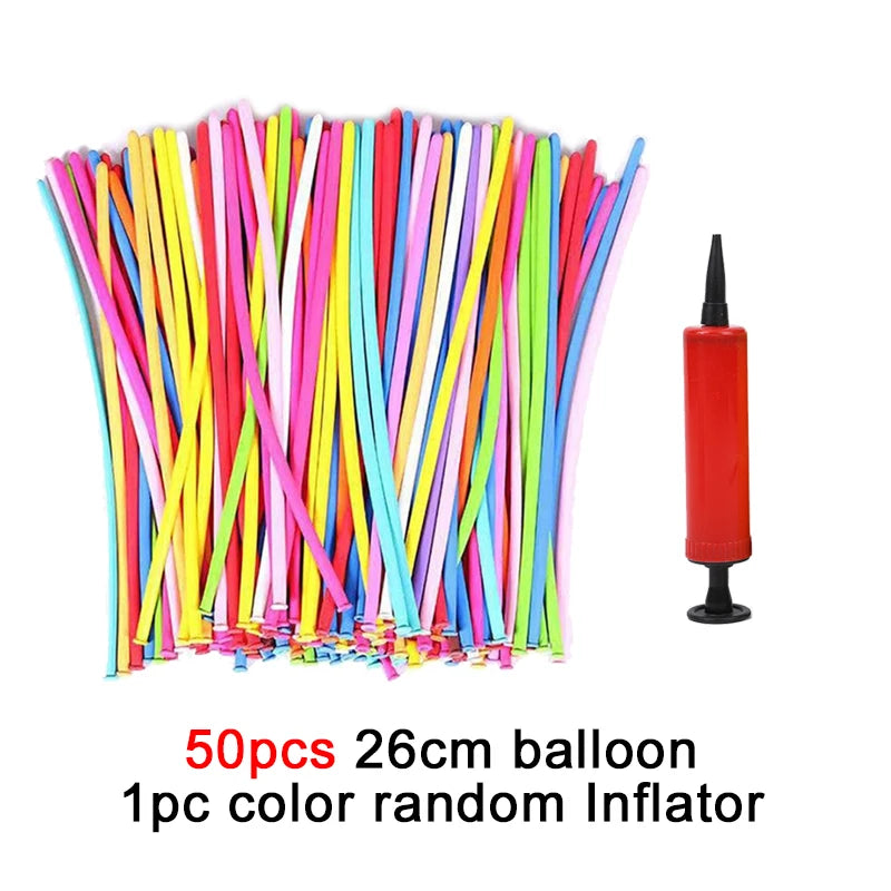 50/100pcs Balloons Latex Spiral / Long / Round Balloon Colored Festival Party Decorations Supplies DIY Birthday Wedding TMZ