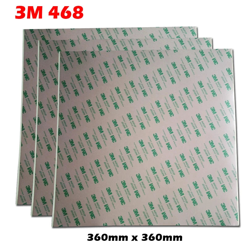 BIG Sheet! (14.17")  36cmx36cm 3M 468 Double Adhesive Transfer Tape, Hi-Temp. Resist for 3D Printer, Thermal Pads, Rating Plate