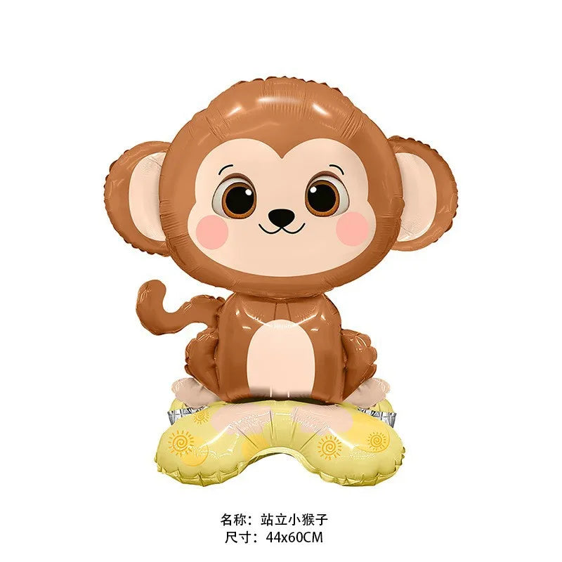 Walking Inflatable Lion Giraffe Balloons Panda Elephant Tiger Safari Animal Balloon Kids Jungle Animal Baby Shower Decorations