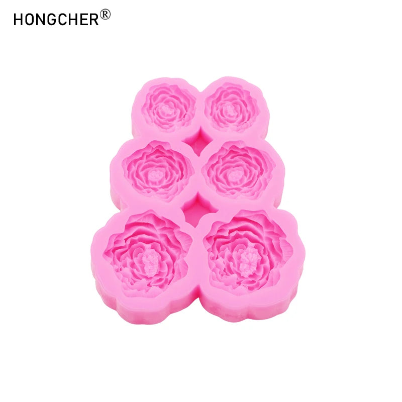 Peony and Rose Silicone Molds Ideal for phone case decoration, resin jewelry, DIY handmade chocolate, fondant cakes, and baking