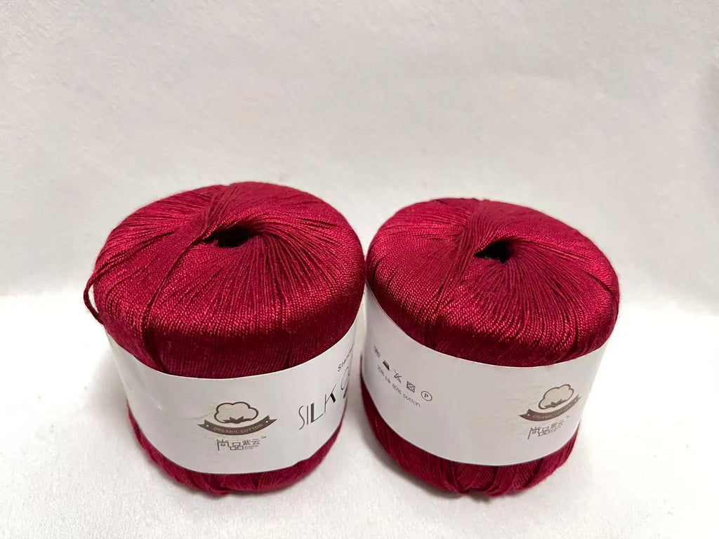 New 2Pcs Christmas Silk Lace Cotton Milk Crochet Yarn Baby Hand-Knitted Warm Soft Knitting Thread for Hand Knitting