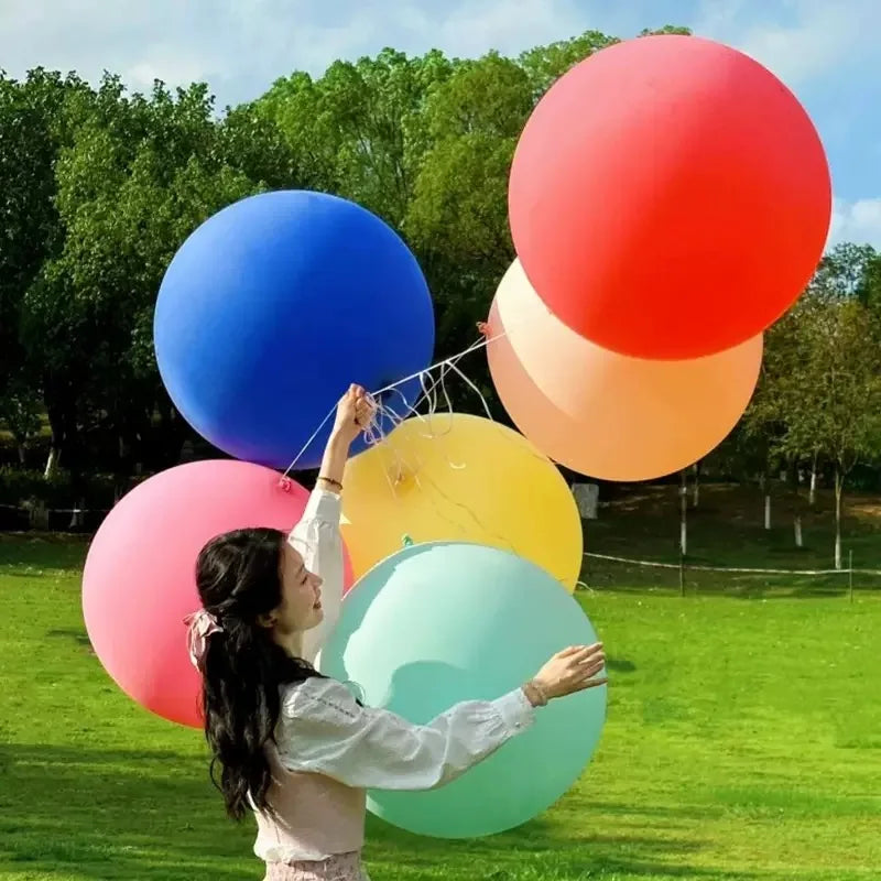 36 inch flat latex balloon, large balloon that can take off, oversized circular birthday party decoration balloon
