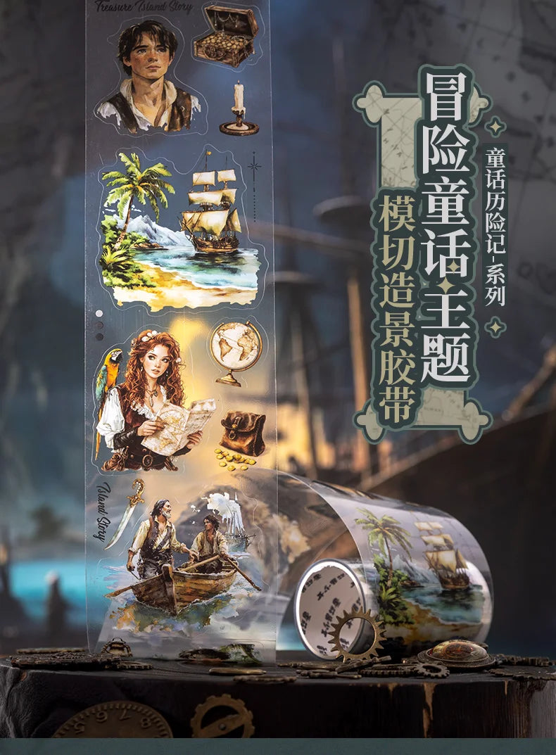 JIANQI 65mm*2m Aesthetic Stationery Stickers Washi Tapes Scrapbooking Supplies DIY stationery Journaling Masking tape