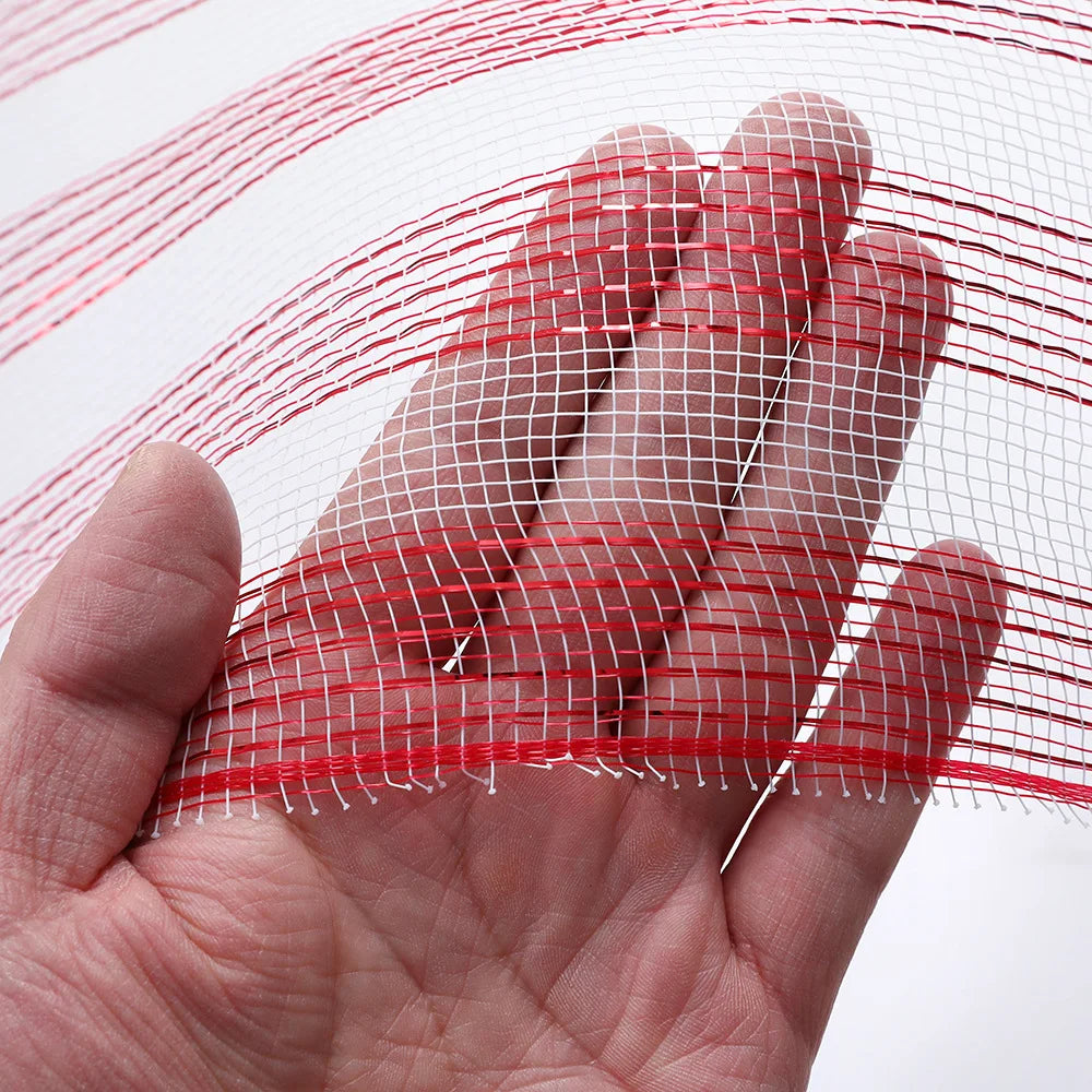 10Yards Christmas Red White Mesh Candy Cane Decoration Tulle Roll DIY Xmas Tree Ribbon Wreath Bow Wrapping Party New Year Gift