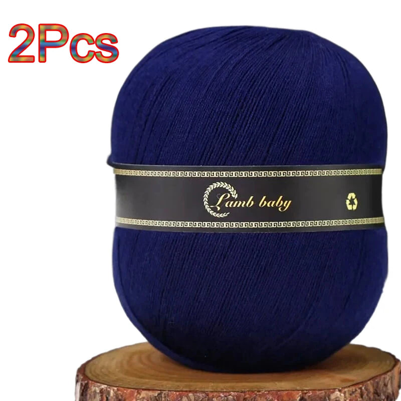2Pcs Silk Cotton Yarn hand knitting Thin Lace yarn for Crocheting knit Sweater Shawls Scarves hat line Crochet amigurmi thread
