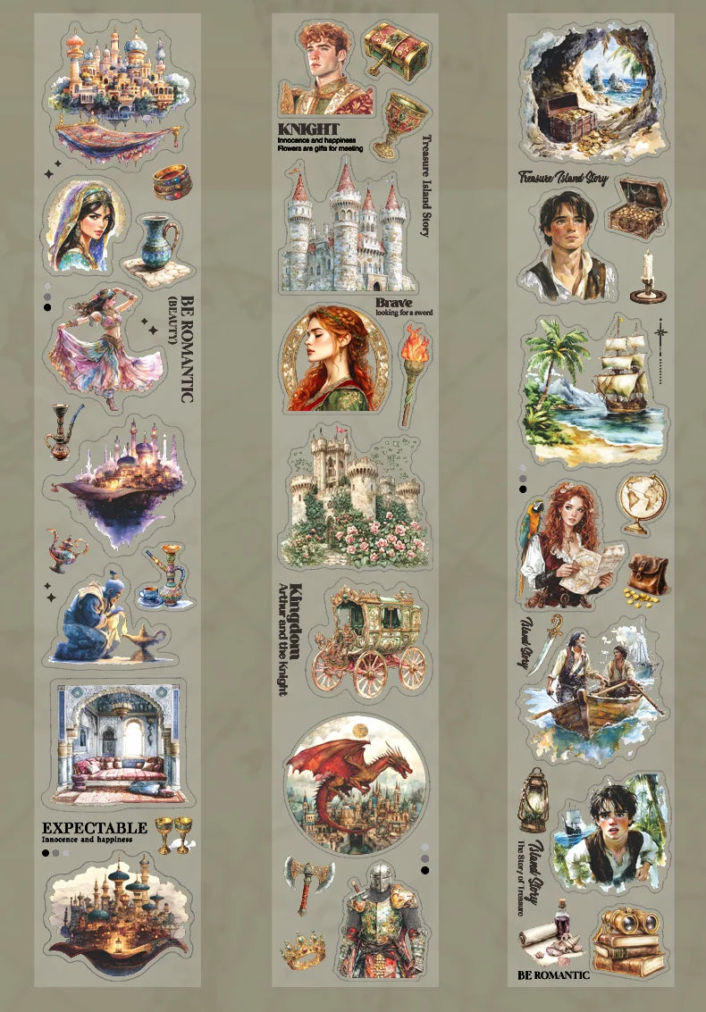 JIANQI 65mm*2m Aesthetic Stationery Stickers Washi Tapes Scrapbooking Supplies DIY stationery Journaling Masking tape