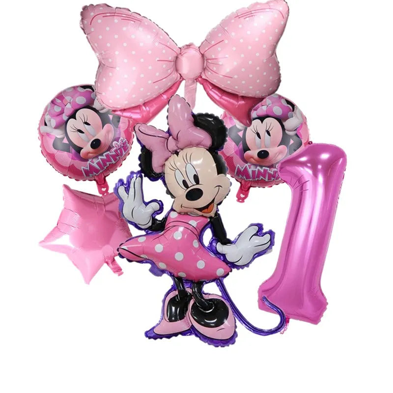 Minnie Mouse Balloons Birthday Party Decoration Girls Disposable Minnie Mouse  Balloo Baby Shower Party Gift