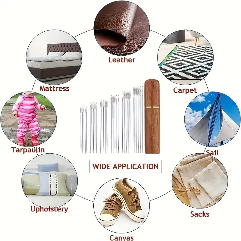 Stainless Steel Sewing Needles 30pcs  DIY Needle Threader Home Sewing Needle Threader Threading Aids