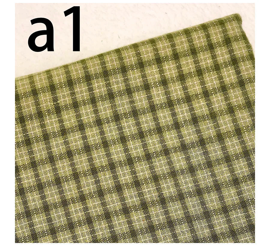 DIY Japan Little Cloth group Yarn-dyed fabric,for sewing Handmade Patchwork Quilting ,Grid Stripe For Sewing Doll clothes