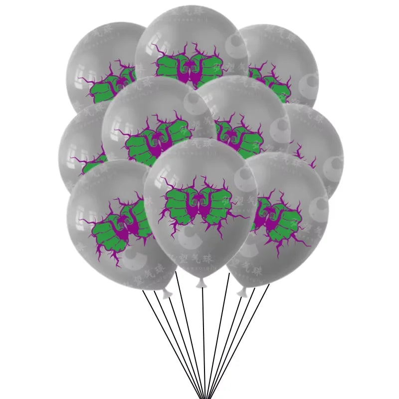 10/30Pcs Super Hero Hulk Theme 12inch Latex Balloon Decoration Boys Birthday Party Hulk Latex Balloon Supplies Kids Toys Globos