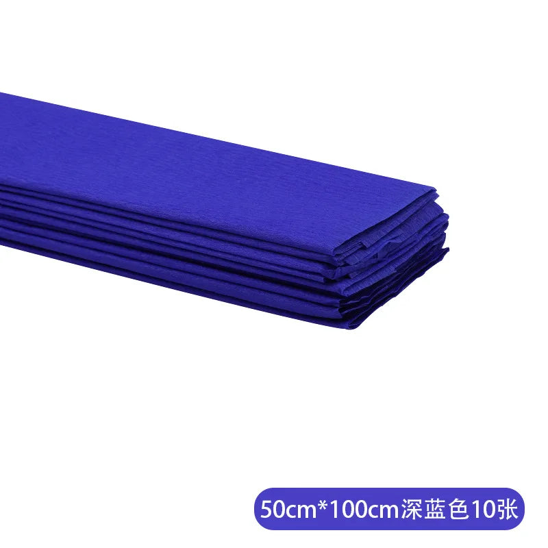 50x100cm Roll Crepe Paper Colorful Flower Wrapping Paper Handmade DIY Thin Paper Making Materials Kindergarten Decoration