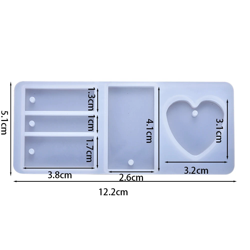 Earring Pendant Silicone Mold Epoxy Resin Jewelry Making Molds Heart Leaves Moon DIY Charms Pendant Mould Creative Jewelry Craft