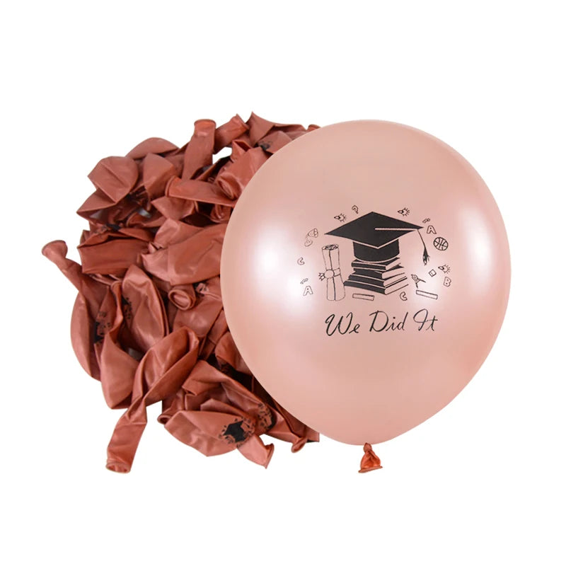 10Pcs We Did it Bachelors Cap Balloon Latex Graduation Decorations Class Of 2023 Graduation Party Congratulation Decor