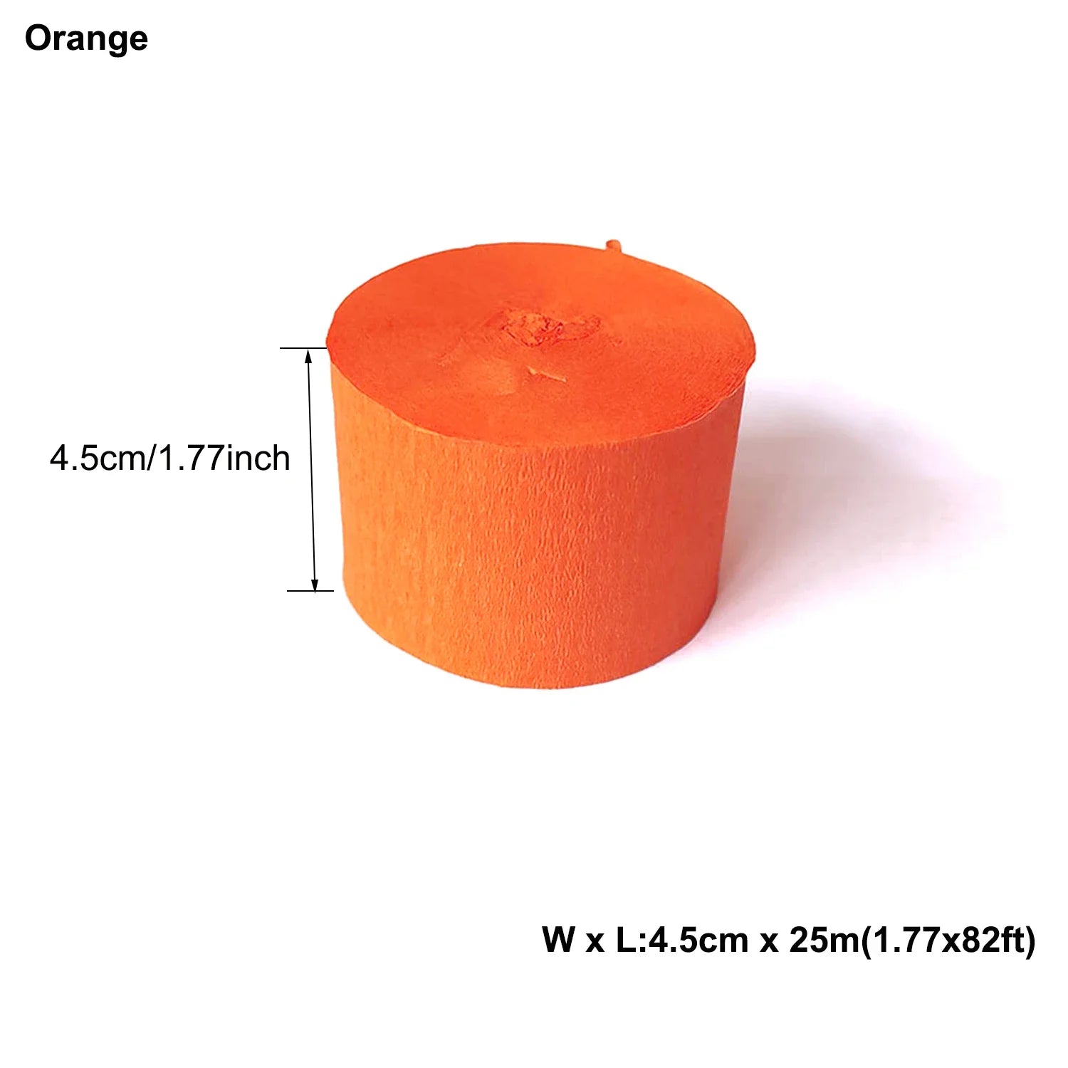 1pcs 4.5cm x 25meters Crepe Paper Streamers Tissue Paper Roll Flower Craft Making Birthday Wedding Party Backdrop DIY Decoration