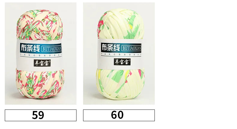 100g T Shirt Knitting Yarn For Crochet Bag Hat Slippers Coaster Blanket Thread Soft Polyester Woven Yarn Thick Soft Cloth Yarn
