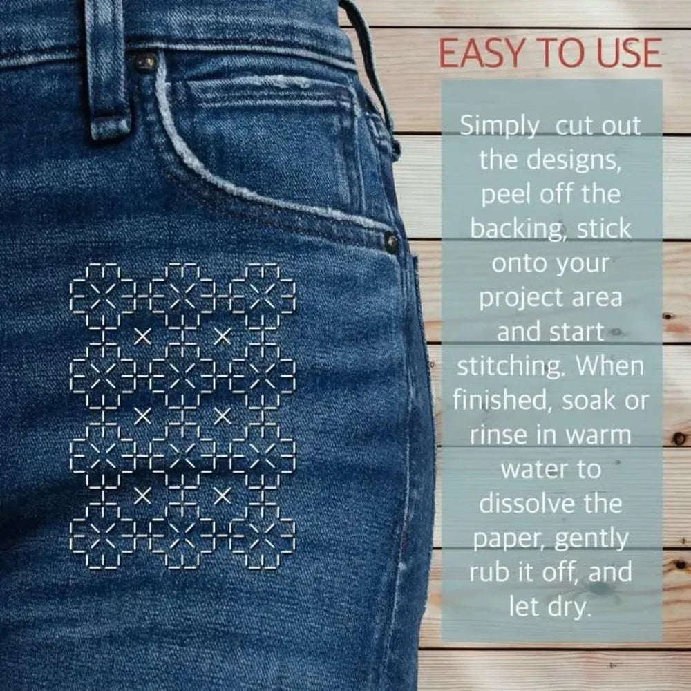 New With Sashiko Embroidery Booklet Visible Mending Kit Practical Friendly Embroidery Set DIY Sewing Tools Accessories