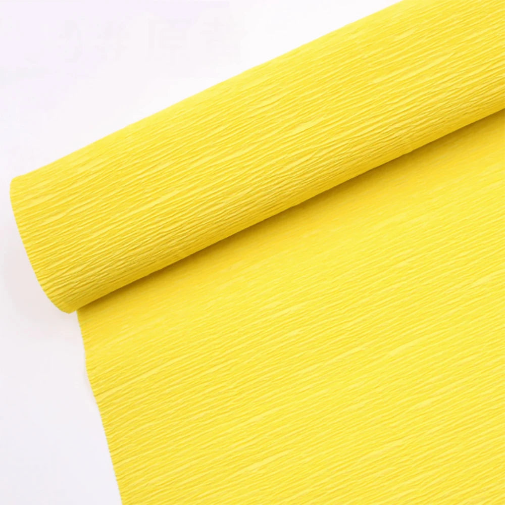 9.8"x8ft(25cm*250cm) Crinkled Crepe Paper Gifts Flower Wrapping Wedding Festive Party Decoration DIY Fold Scrapbooking Crafts