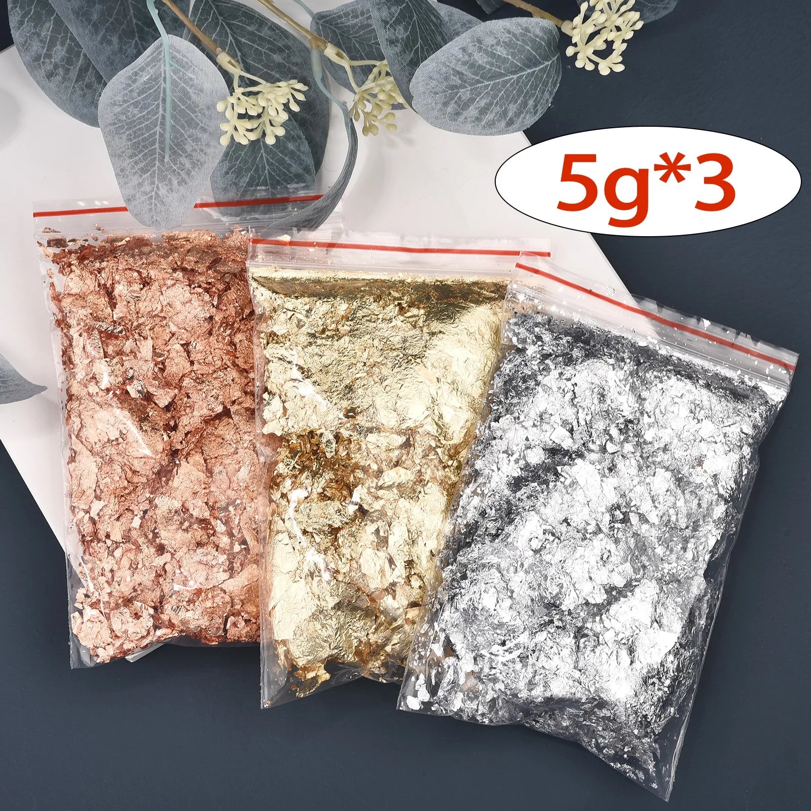 1/2/3/5/10g Imitation Gold Sliver Copper Foil Sequins Glitter Craft Leaf Flake Sheet Shiny Foil Paper Gilding DIY Nail Art Decor