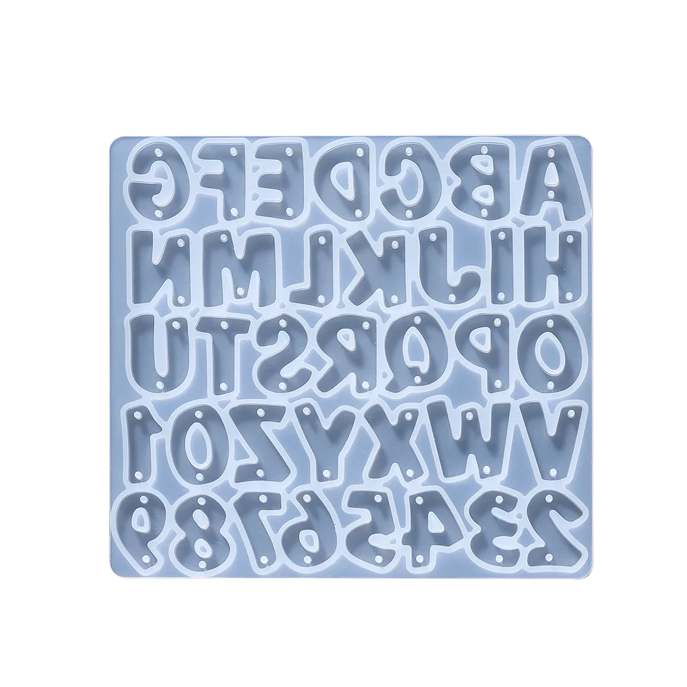 Alphabet Epoxy Resin Silicone Mold Letter Number Mould DIY Keychain Earring Pendant Epoxy Resin Jewelry Crafts Casting Mold