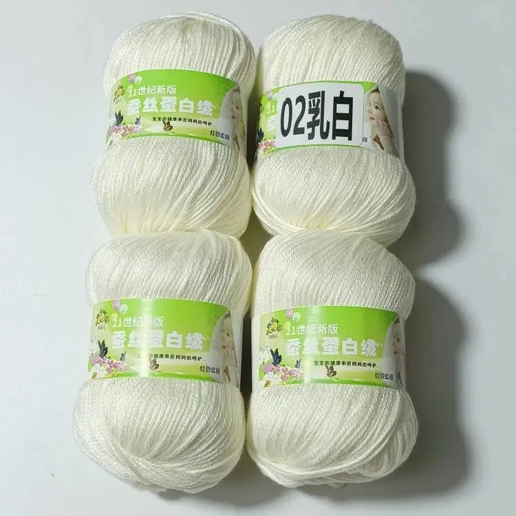 4PCS 200g Baby Cashmere Cotton Dot Yarn Soft Warm Lanas For Hand Knitting And Crochet Cloth milk cotton yarn