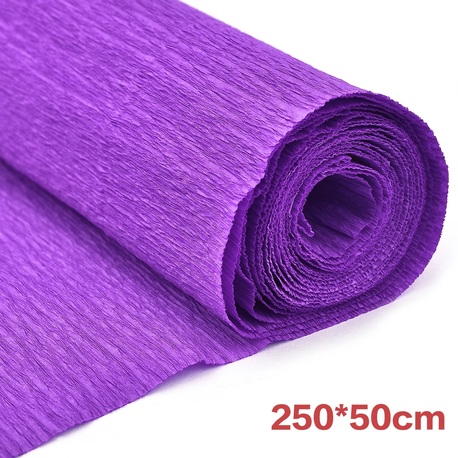 250*25cm Crinkled Crepe Paper Roll Colored Origami Paper Craft DIY Flowers Decoration Gift Wrapping Paper Packing Supplies