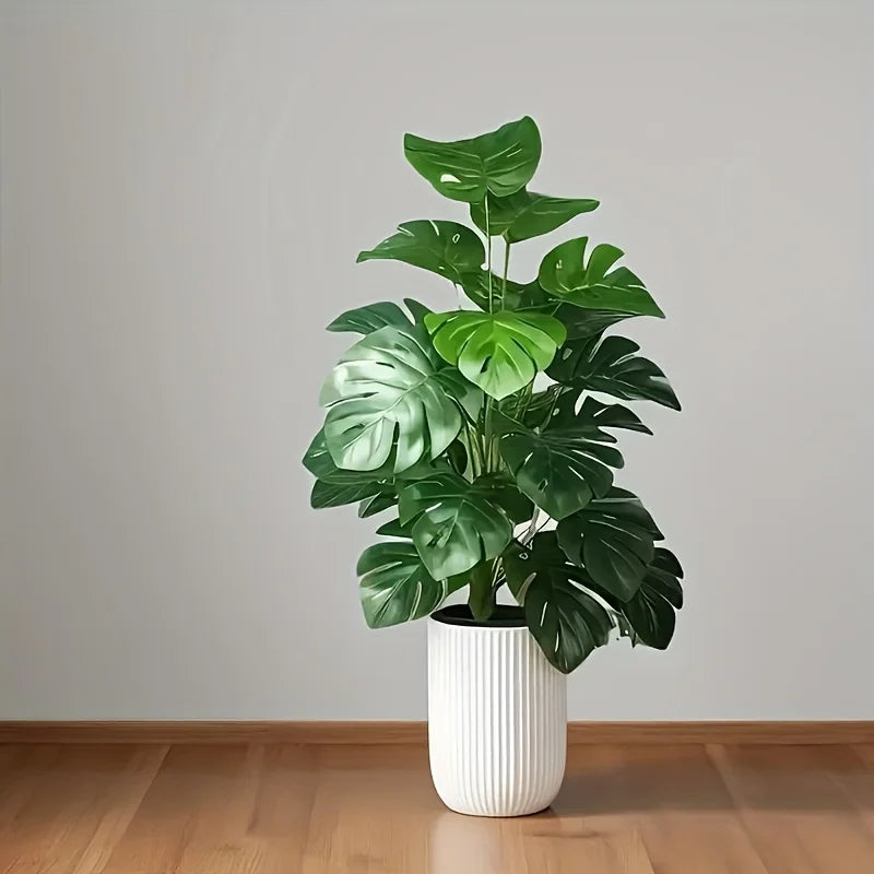Artificial Fiddle Leaf Fig Tree Realistic Plastic Green Plant for Home Office Wedding Christmas Without Flower pots