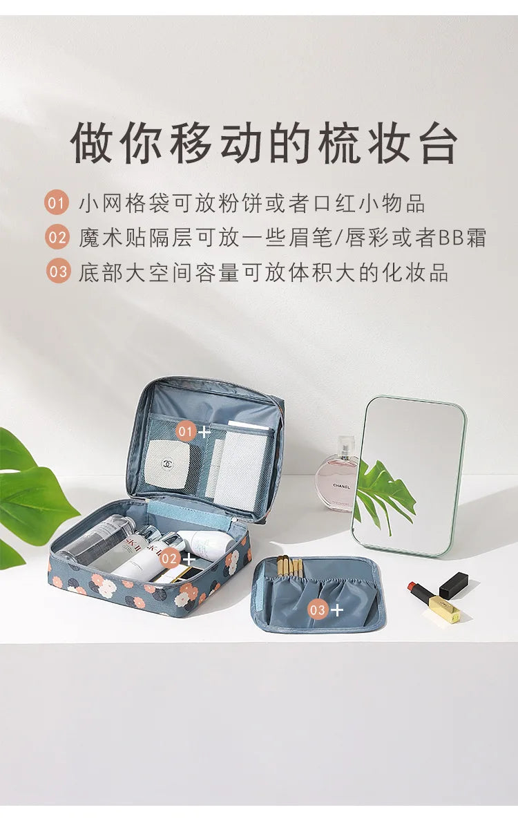 Portable Needlework Storage Bag Mesh Divider Pouch Yarn Knitting Tools Organizer Cases Storage DIY Apparel Travel Wash Bag