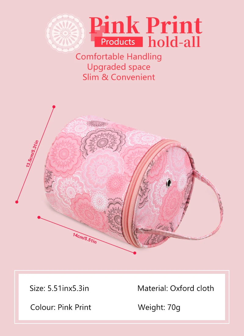Portable Round Yarn Storage Bags Knitting Wool Yarn Bags Organizer Waterproof Crochet Hooks Bag for Sewing Accessories Tools