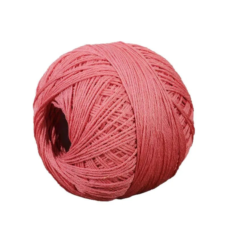 6-Strand Cotton Linen Lace Yarn Handmade Crochet Thread Medium Fine Hooking DIY Material Kit Children's Sweater Crochet Needl...