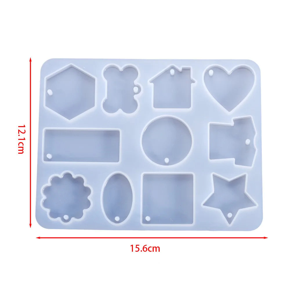Earring Pendant Silicone Mold Epoxy Resin Jewelry Making Molds Heart Leaves Moon DIY Charms Pendant Mould Creative Jewelry Craft