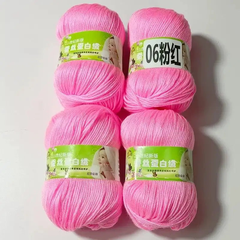 4PCS 200g Baby Cashmere Cotton Dot Yarn Soft Warm Lanas For Hand Knitting And Crochet Cloth milk cotton yarn