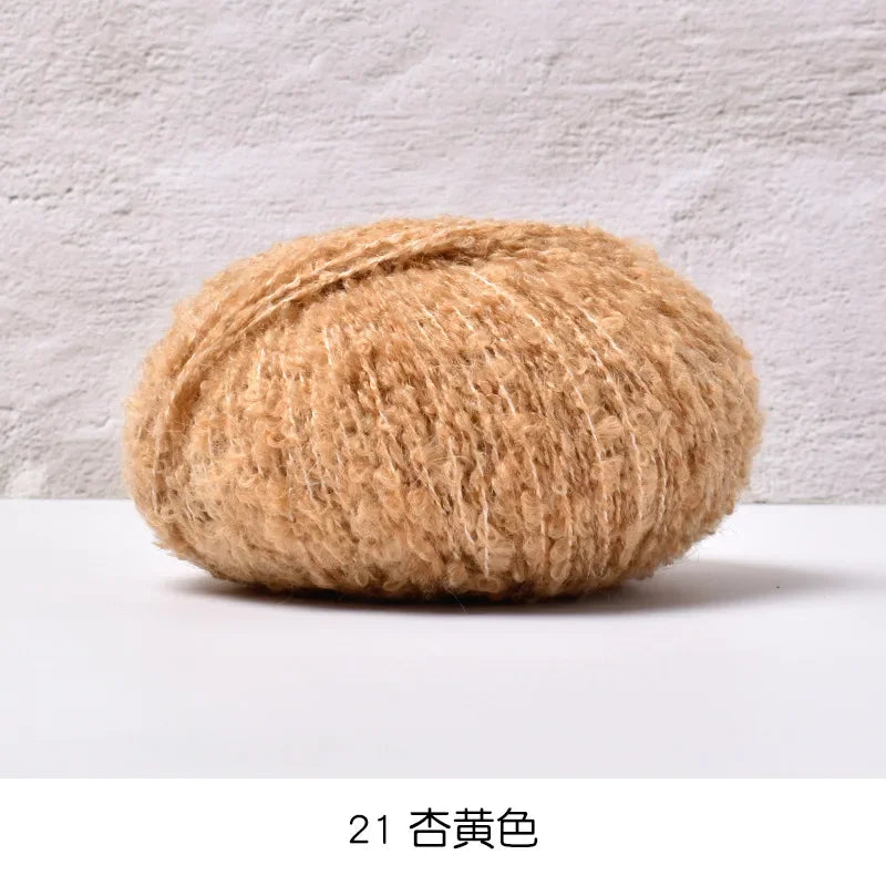 50g/roll Velvet Yarn Soft Cotton Knitting Crochet Dyed Yarn DIY Hand-woven Wool Crochet Sweater Hat Dolls 200M