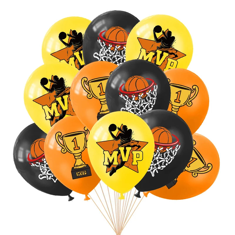 12pc Mixed Basketball Balloon 12inch Latex Balloon Party Decoration