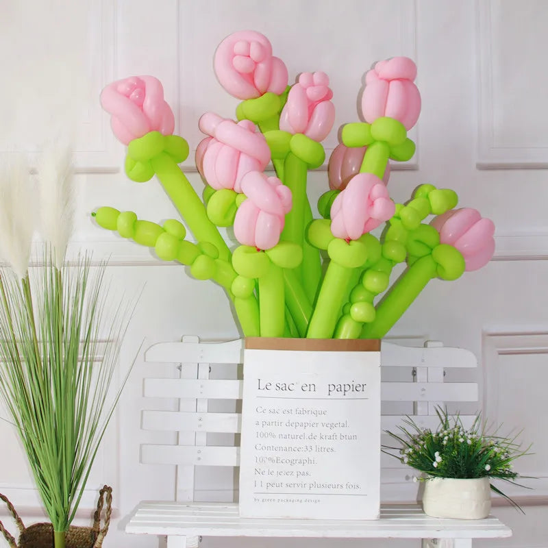 10Pcs Long latex balloons can be used as styling balloons, magic balloons, woven balloons, daily festival decoration props