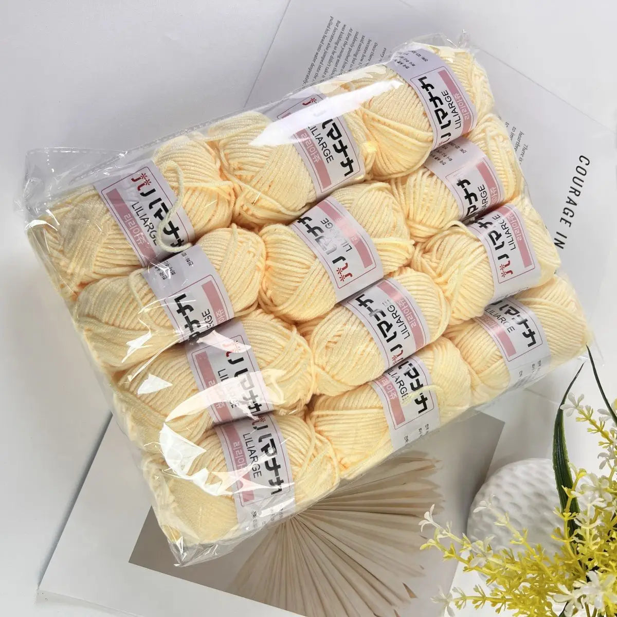 12PCS 300g Milk Yarn Handmade Coarse DIY Weaving Yarn Ball For Sweater Hat Scarve And Other Clothing Soft Crochet Knitting Yarn