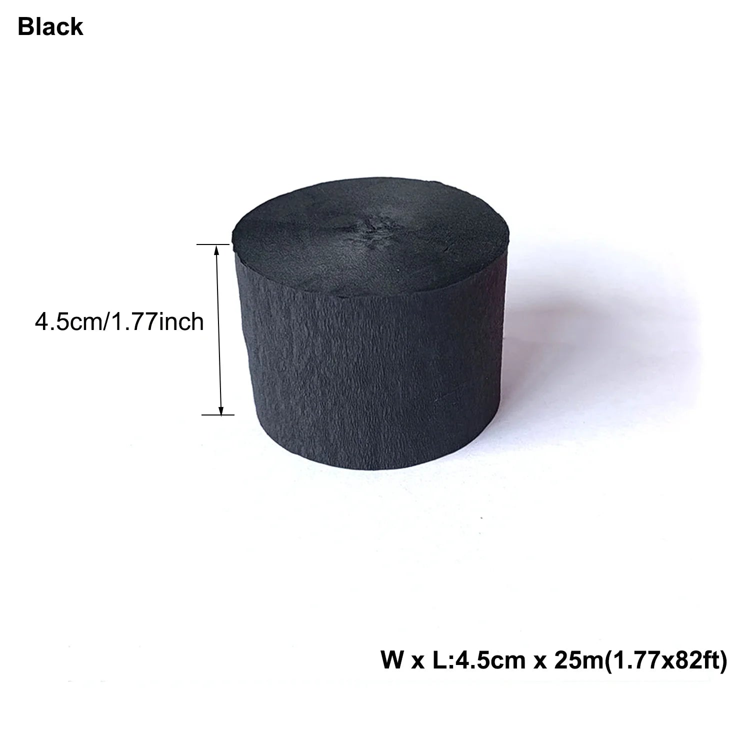 1pcs 4.5cm x 25meters Crepe Paper Streamers Tissue Paper Roll Flower Craft Making Birthday Wedding Party Backdrop DIY Decoration