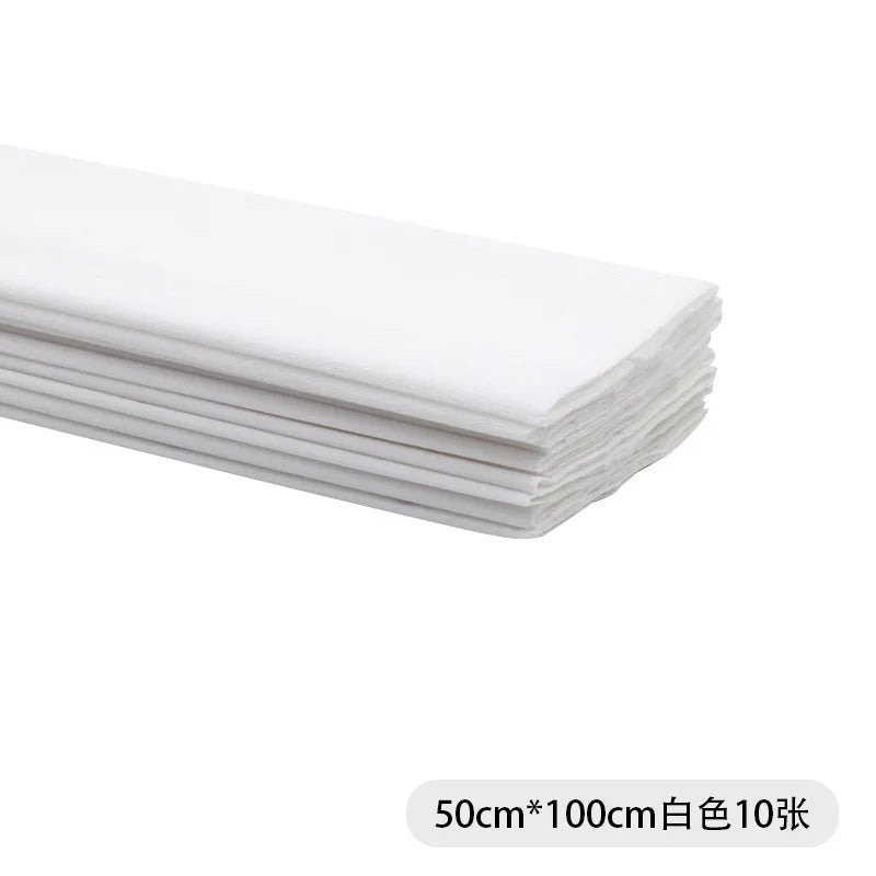 50x100cm Roll Crepe Paper Colorful Flower Wrapping Paper Handmade DIY Thin Paper Making Materials Kindergarten Decoration