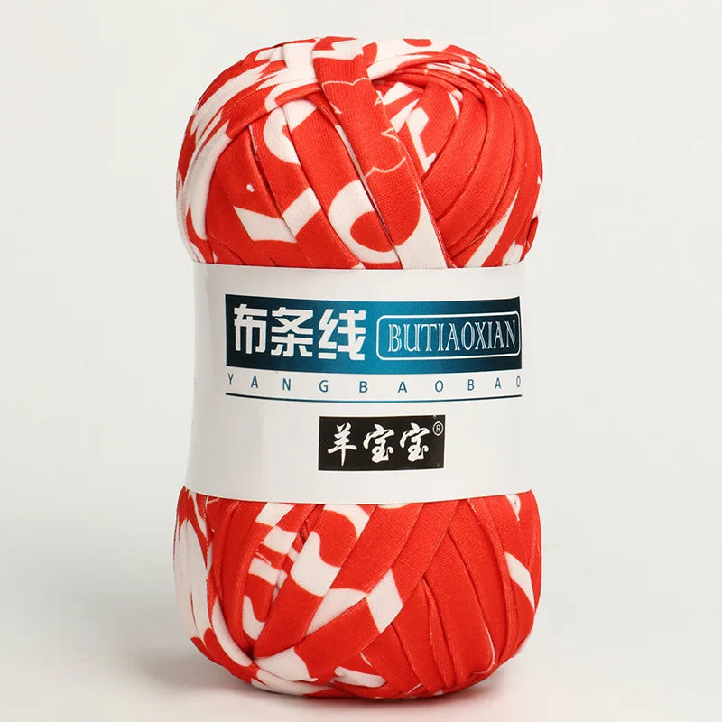 100g/pc Crocheting T Shirt Thick Soft Cloth Yarn for Hand Knitting Crochet Line Woven Handbag Blanket Thick Yarn Flat thread
