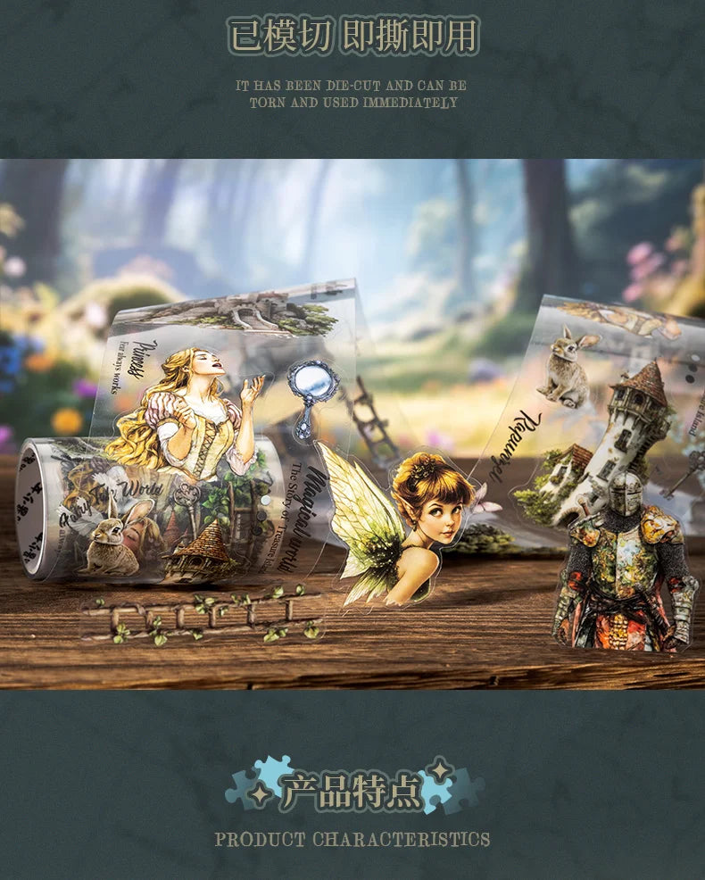 JIANQI 65mm*2m Aesthetic Stationery Stickers Washi Tapes Scrapbooking Supplies DIY stationery Journaling Masking tape